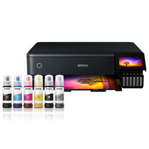 Epson EcoTank L8180, A3+, WiFi, LAN, SD, must - Multifunktsionaalne värvi-tindiprinter