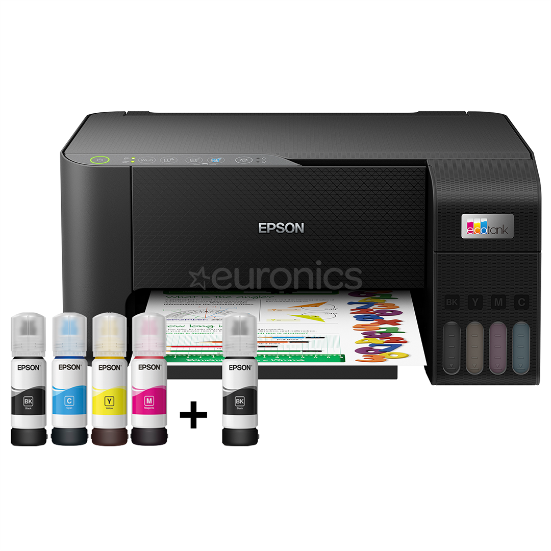 Epson EcoTank L3250, WiFi, must - Multifunktsionaalne värvi-tindiprinter