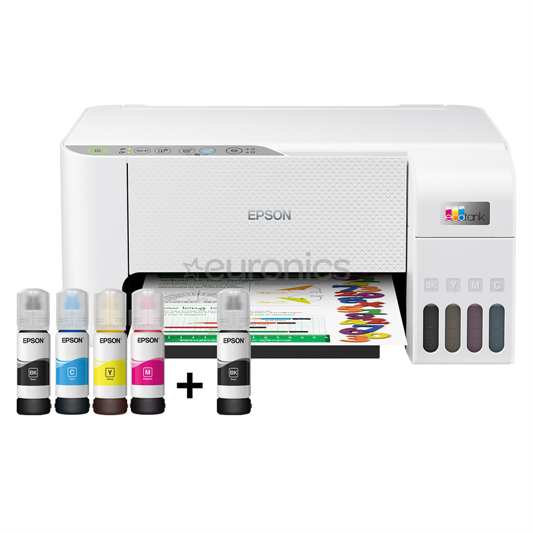 Epson EcoTank L3256, WiFi, valge - Multifunktsionaalne värvi-tindiprinter