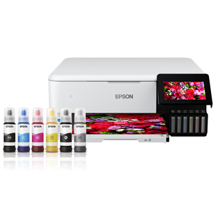 Epson EcoTank L8160, WiFi, LAN, белый - Многофункциональный цветной струйный принтер/фотопринтер C11CJ20402