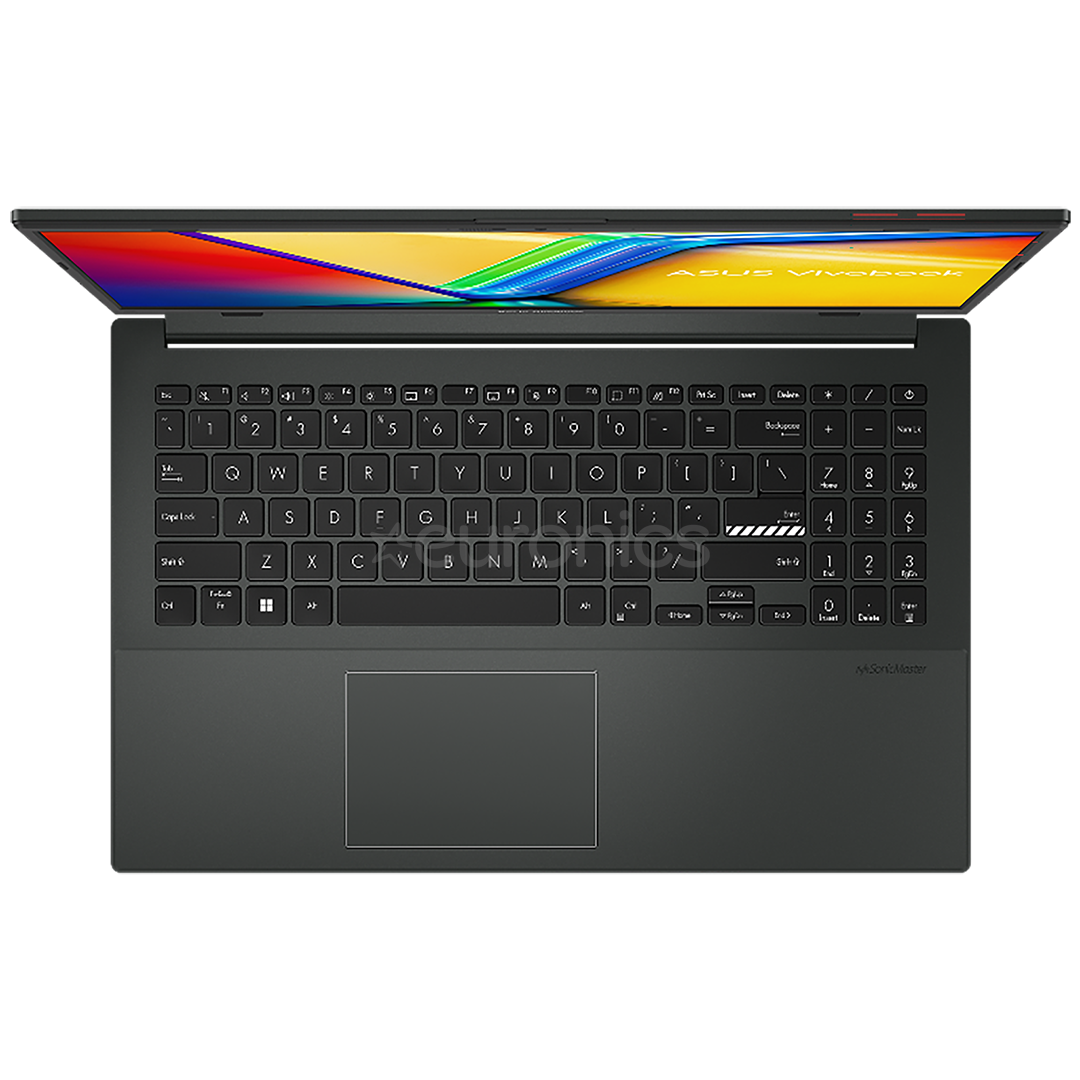 ASUS VivoBook Go 15 OLED, FHD, Ryzen 3, 8 ГБ, 512 ГБ, ENG, черный - Ноутбук