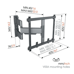 Vogel's TVM 5445 Full-Motion, 180º, 26'' - 55'', must - Teleri seinakinnitus