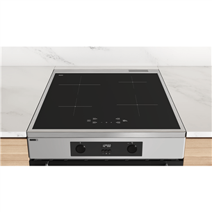 Whirlpool, 83 L, inox - Free standing induction cooker