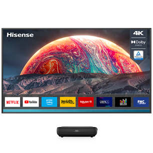 Hisense TriChroma Laser TV, 100'', 4K UHD, must - Projektor / laser teler