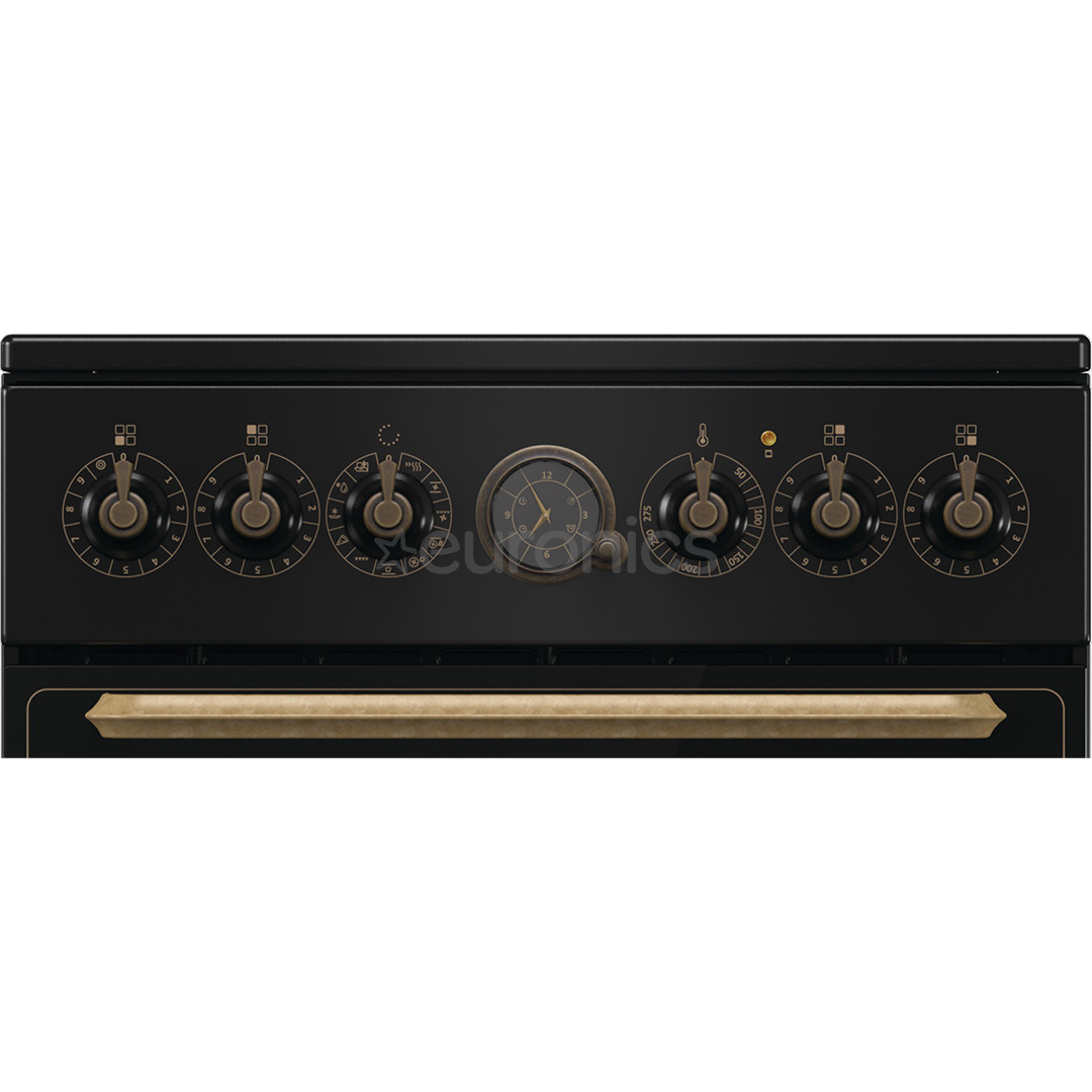 Gorenje, retro, 70 L, must - Eraldiseisev keraamiline pliit