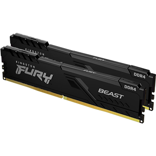 Kingston RAM Fury Beast 16 ГБ DDR4-2666 Kit2 - Память RAM