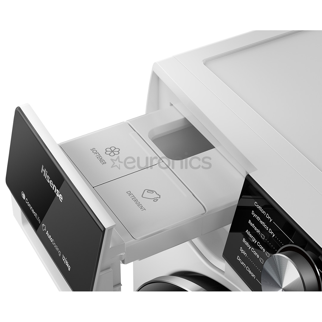 Hisense, 12 кг / 8 кг, глубина 56 см, 1400 об/мин - Стирально-сушильная машина