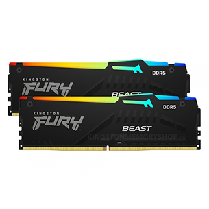 Kingston RAM Fury Beast 32GB DDR5-6000 Kit2 RGB - RAM mälu