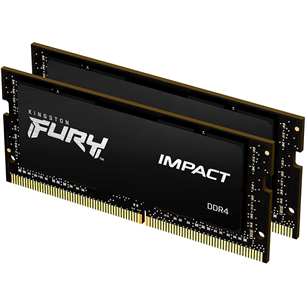 Kingston RAM Fury Impact 16GB DDR4-2666 Kit2 Notebook - Sülearvuti RAM mälu