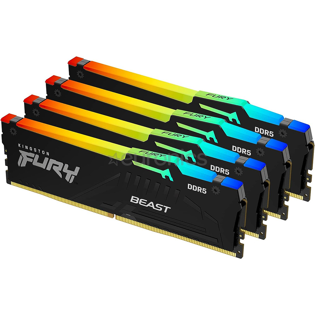 Kingston RAM Fury Beast 128GB DDR5-5200 RGB - RAM mälu