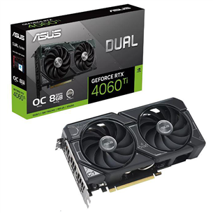 ASUS NVIDIA GeForce RTX 4060 Ti, 8GB, GDDR6, 128 bit - Graafikakaart 4711387183106