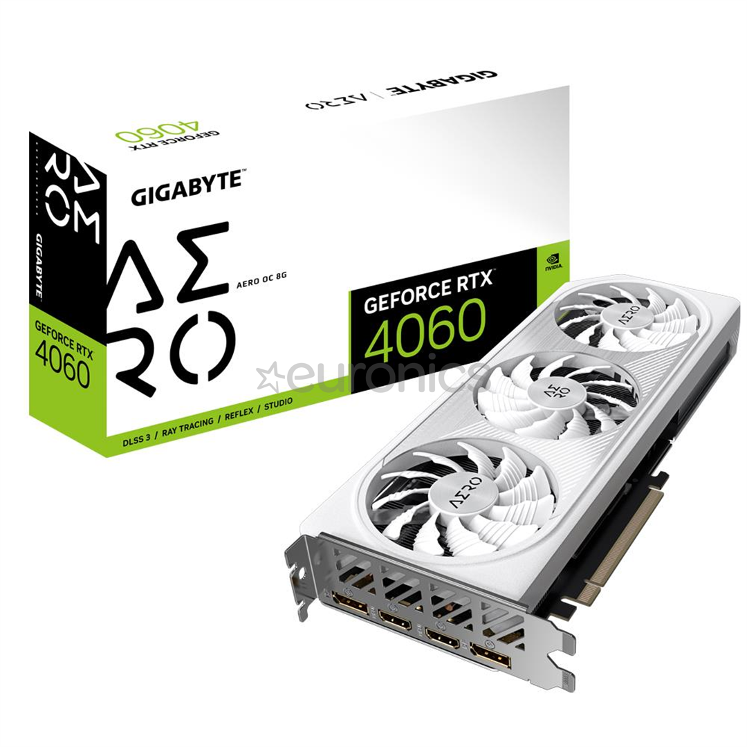 Gigabyte NVIDIA GeForce RTX 4060, 8GB, GDDR6, 128 bit - Graphics card