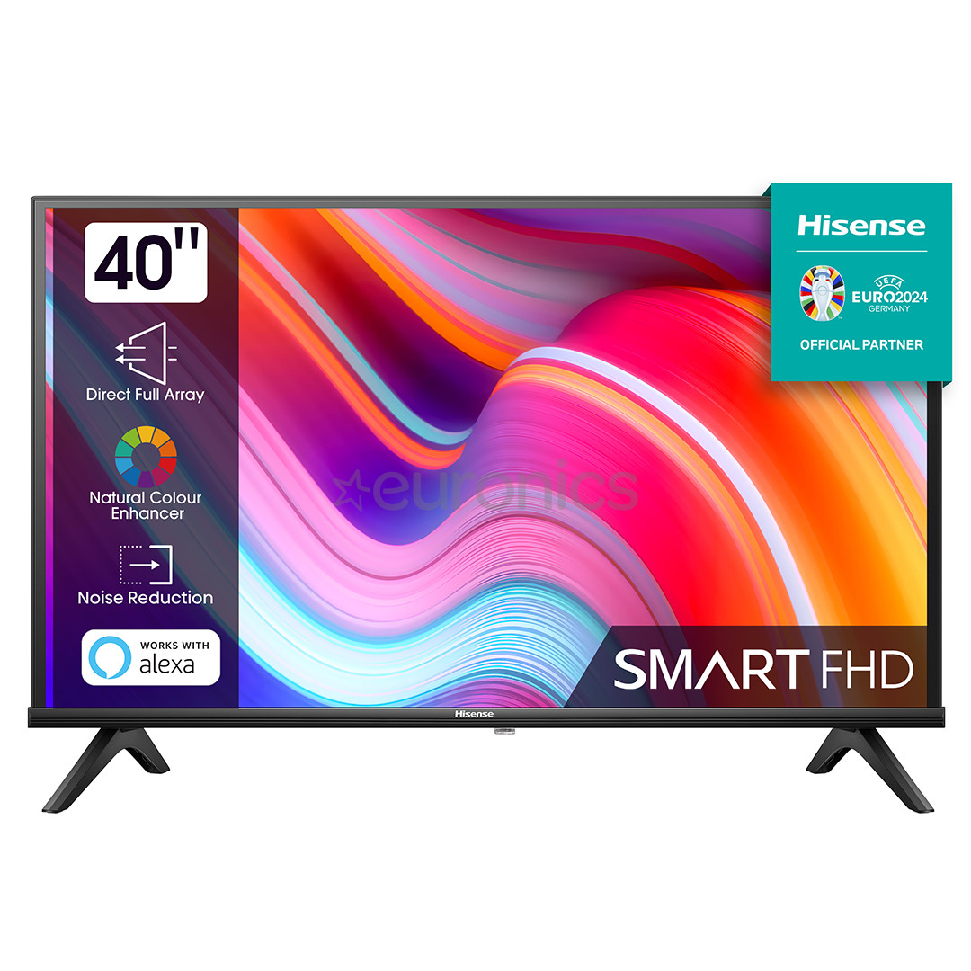 Hisense A4K, 40", Full HD, LED LCD, must - Teler