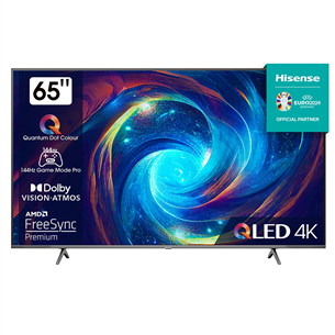 Hisense E7KQ PRO, 65'', Ultra HD, QLED, must - Teler 65E7KQPRO