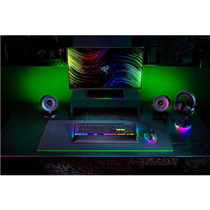 Razer BlackWidow V4, Green Switch, механическая, SWE, черный - Клавиатура