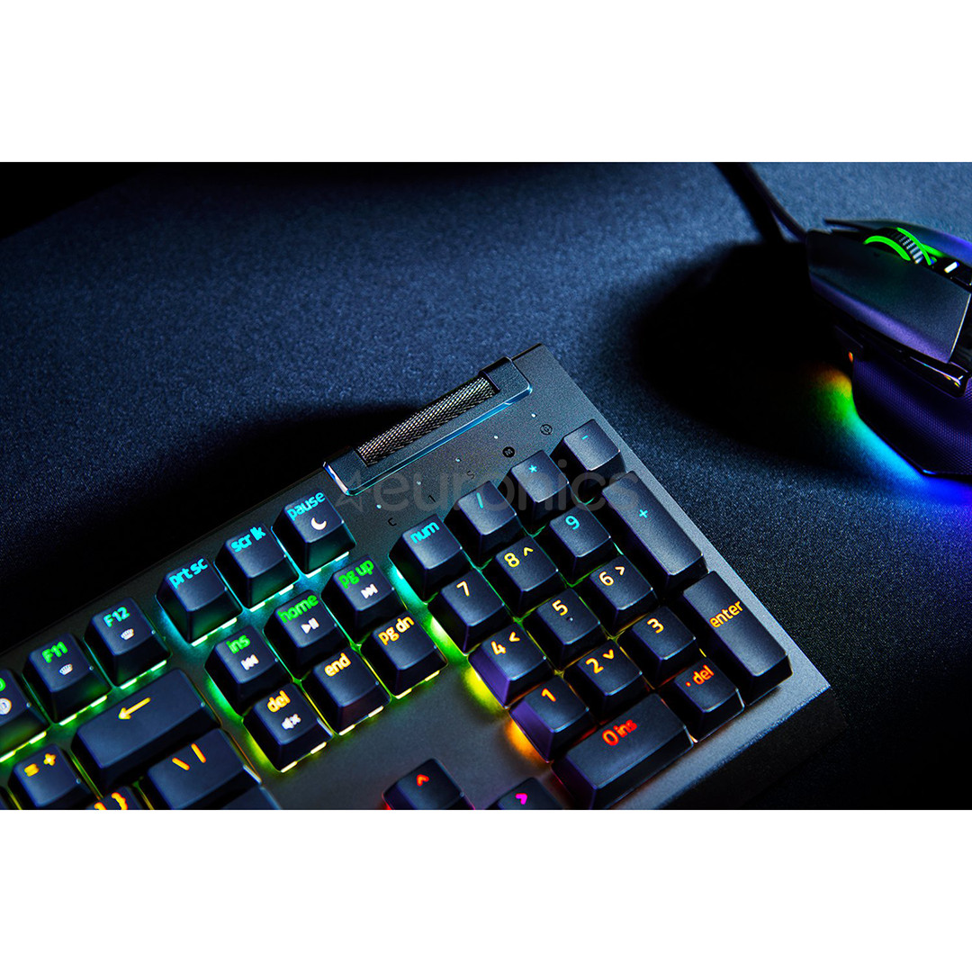 Razer BlackWidow V4 X, Green Switch, механическая, US, черный - Клавиатура