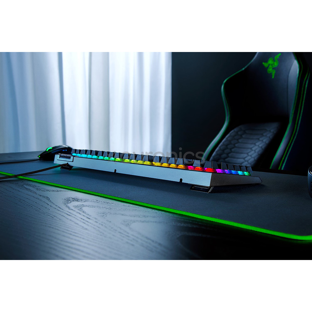 Razer BlackWidow V4 X, Green Switch, механическая, US, черный - Клавиатура