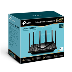 TP-Link Archer AXE75, AXE5400 Tri-Band Gigabit Wi-Fi 6E, must - WiFi ruuter