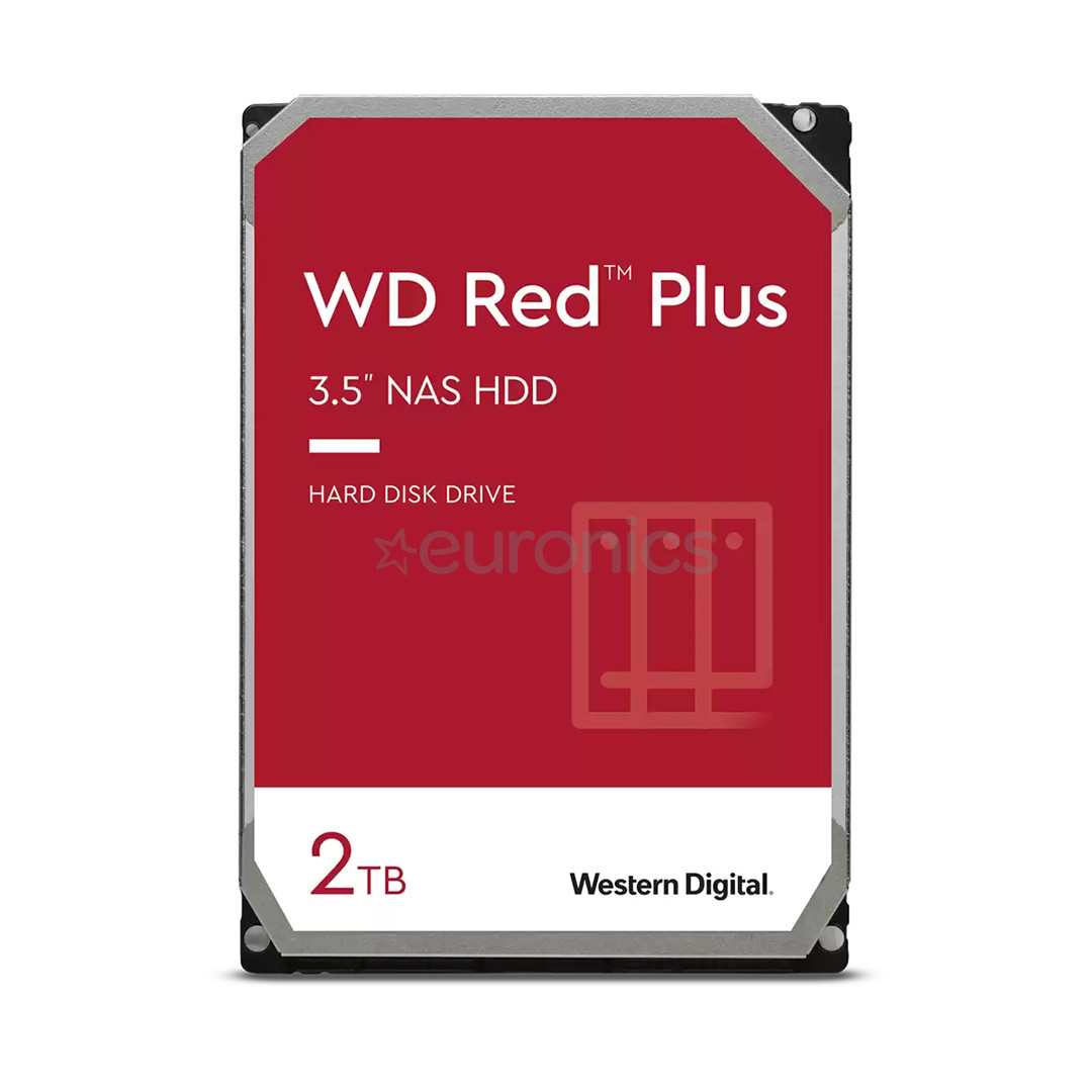 Western Digital WD Red Plus NAS, 2 TB, 5400rpm, 64MB, 3,5" - HDD kõvaketas