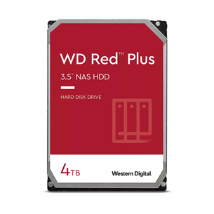 Western Digital WD Red Plus NAS, 4 ТБ, 5400 об/мин, 3,5" - Жесткий диск HDD WD40EFPX
