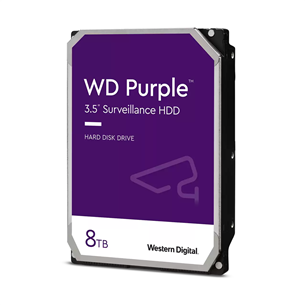 Western Digital WD Purple Surveillance, 8 TB, 7200rpm, 3,5" - Hard-drive WD8001PURP