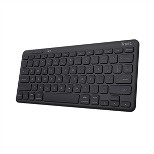Trust Lyra Compact, US, must - Juhtmevaba klaviatuur