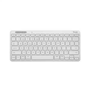 Trust Lyra Compact, US, valge - Juhtmevaba klaviatuur 25097