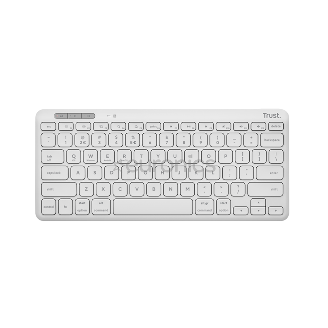 Trust Lyra Compact, US, white Wireless keyboard, 25097 Euronics