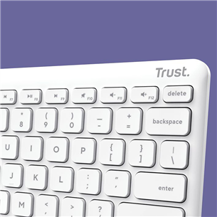 Trust Lyra Compact, US, белый - Беспроводная клавиатура