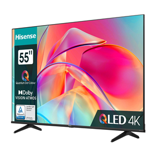 Hisense E7KQ, 55", Ultra HD, QLED, must - Teler