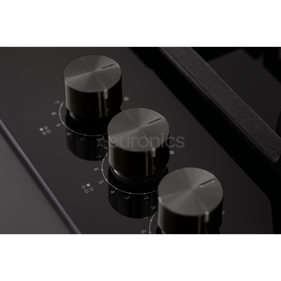 Whirlpool, ширина 59 см, черный - Интегрируемая газовая варочная панель