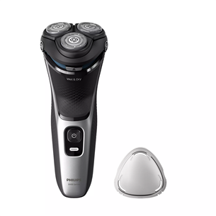 Philips Shaver 3000 Series, Wet & Dry, must/hõbedane - Pardel S3143/00