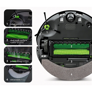 iRobot Roomba Combo® j7+, märg- ja kuivpuhastus, must -  Robottolmuimeja