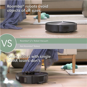 iRobot Roomba Combo® j7+, märg- ja kuivpuhastus, must -  Robottolmuimeja