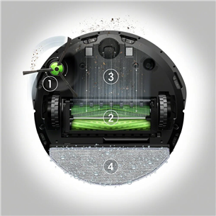 iRobot Roomba Combo® i8+, märg- ja kuivpuhastus, must -  Robottolmuimeja