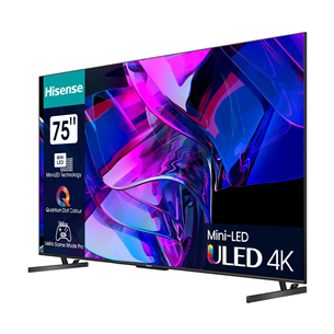 Hisense 75U7KQ, 75'', Ultra HD, Mini LED, черный - Телевизор