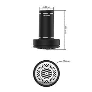 SteamOne, black - Portable steamer + lint remover