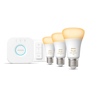 Philips Hue White Ambiance E27, 3 pc, dimmer - Smart Lights Starter Pack 929002468403