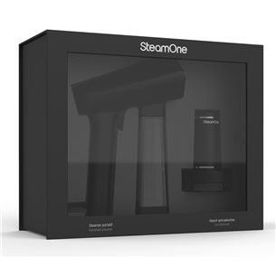 SteamOne, must - Käsi- aurukeskus + topieemaldaja