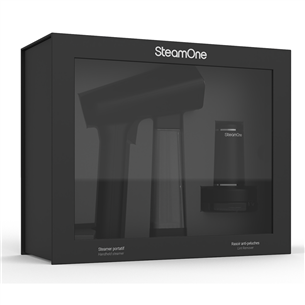 SteamOne, black - Portable steamer + lint remover