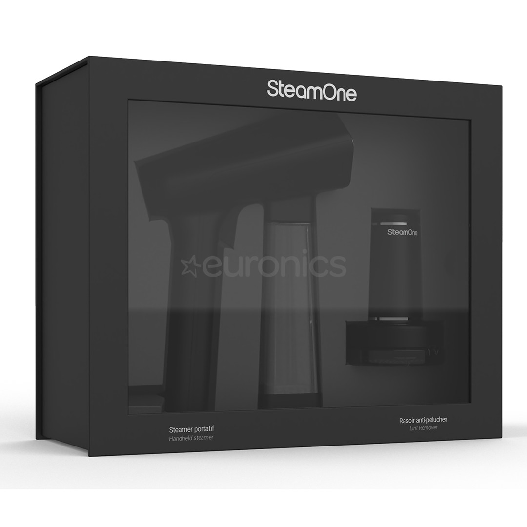 SteamOne, черный - Ручной отпариватель + устройство для удаления катышков