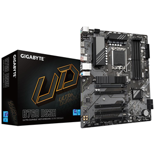 Gigabyte, Intel B760, LGA1700, DDR5, ATX - Материнская плата B760DS3H