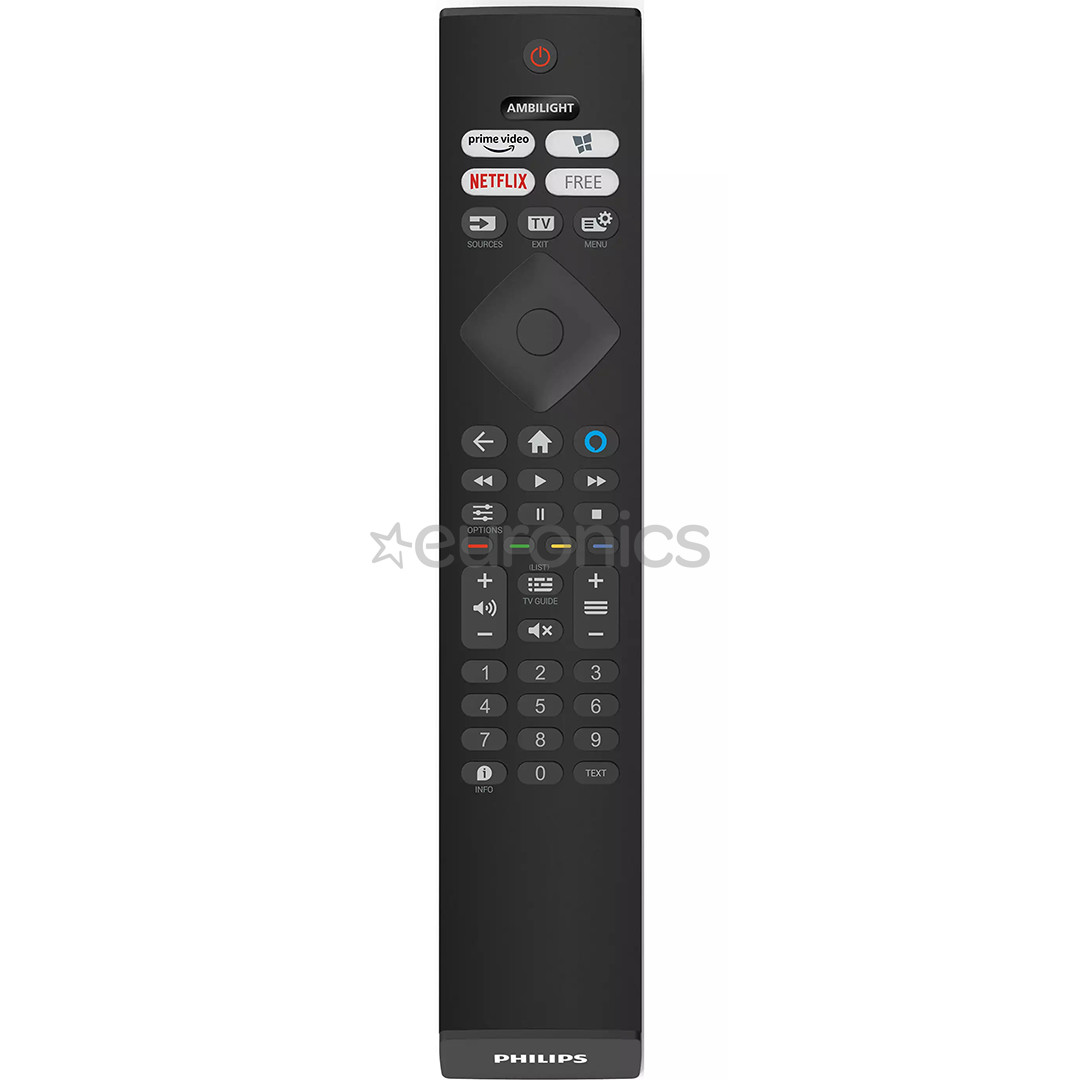 Philips PUS8118, 75'', Ultra HD, LED LCD, feet stand, black - TV