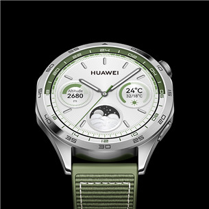 Huawei Watch GT 4, 46 мм, нерж. сталь/зеленый - Смарт-часы