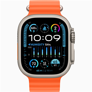 Apple Watch Ultra 2, 49 mm, Ocean Band, oranž - Nutikell