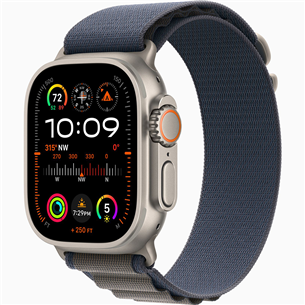 Apple Watch Ultra 2, 49 мм, Alpine Loop, Medium, синий - Смарт-часы MREP3EL/A