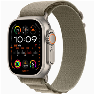 Apple Watch Ultra 2, 49 mm, Alpine Loop, Small, roheline - Nutikell MREX3EL/A