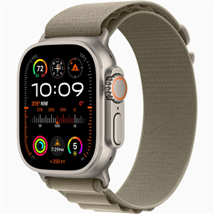 Apple Watch Ultra 2, 49 mm, Alpine Loop, Large, olive - Smartwatch