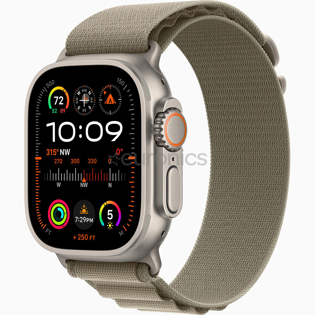 Apple Watch Ultra 2, 49 мм, Alpine Loop, Large, зеленый - Смарт-часы