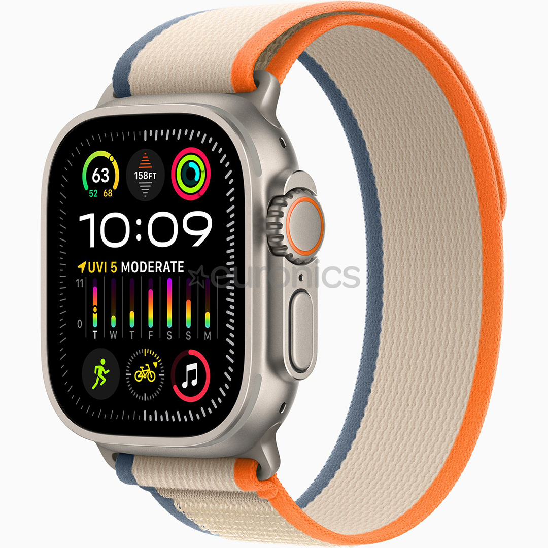 Apple Watch Ultra 2, 49 мм, Trail Loop, S/M, оранжевый/бежевый - Смарт-часы